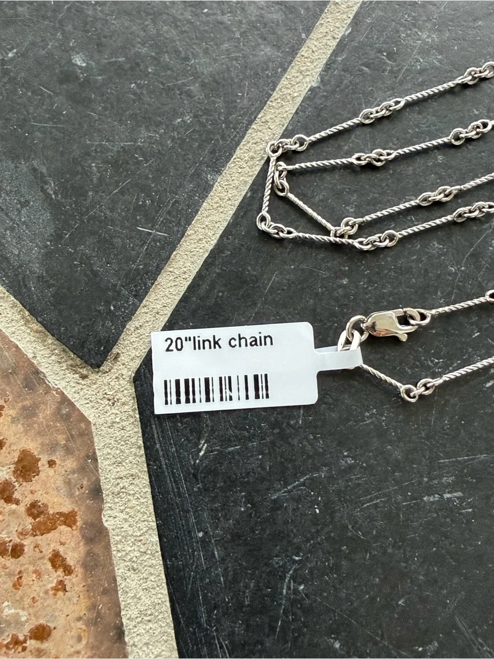 14kt. White Gold Cable Link Chain Necklace - 20